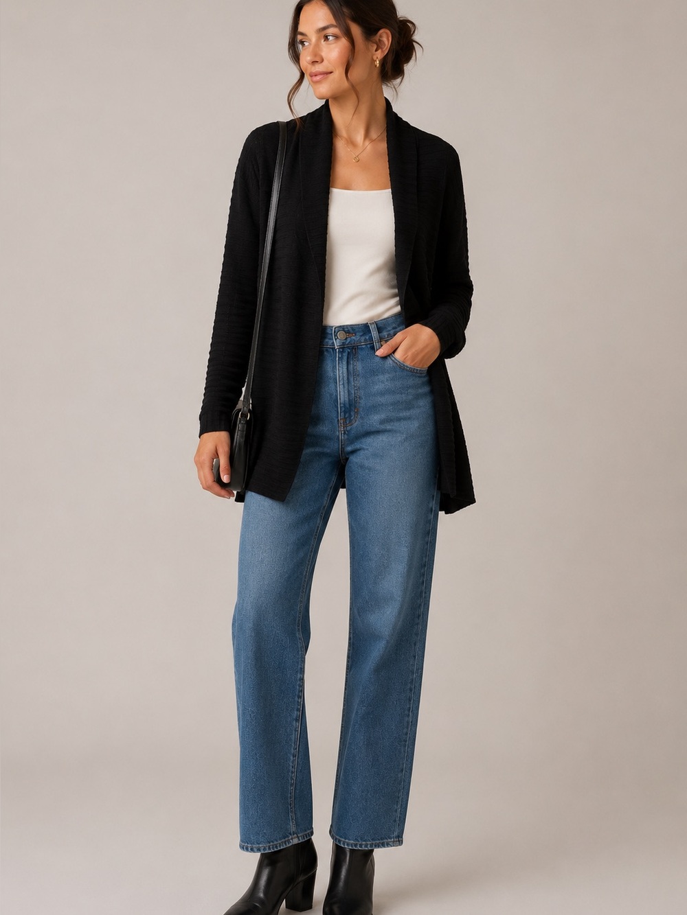 Jason Maxwell Open Weave Cardigan Sweater